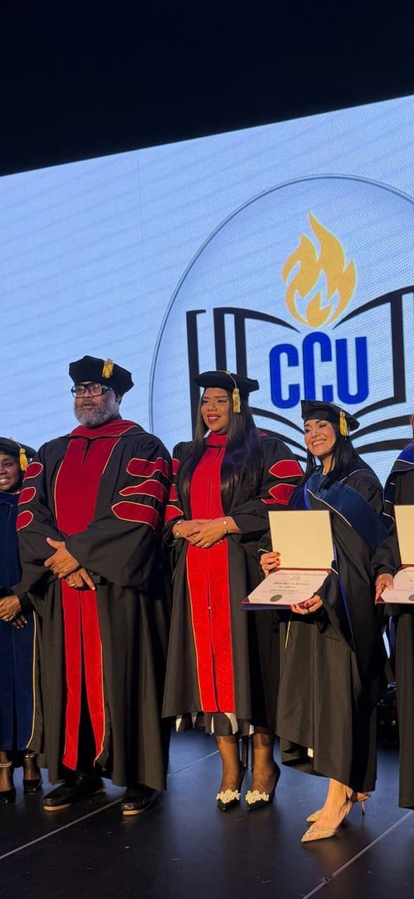 Dr. Gissele Donovan at her PhD doctoral hooding ceremony